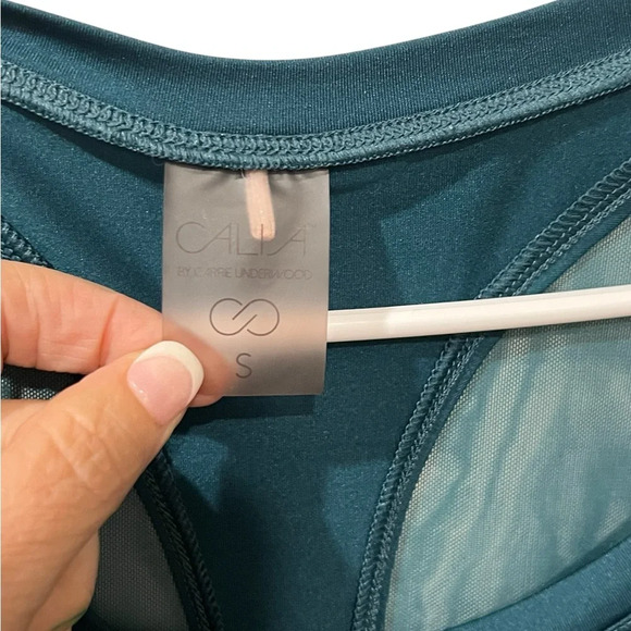 CALIA By Carrie Underwood Deep Teal Long Sleeve Mesh Back Top Women’s Size Small - Picture 4 of 7